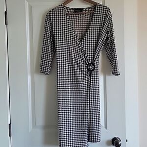 Black and white pattern dress